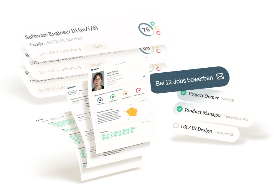 Du sparst echte Zeit in jedem Bewerbungsschritt.