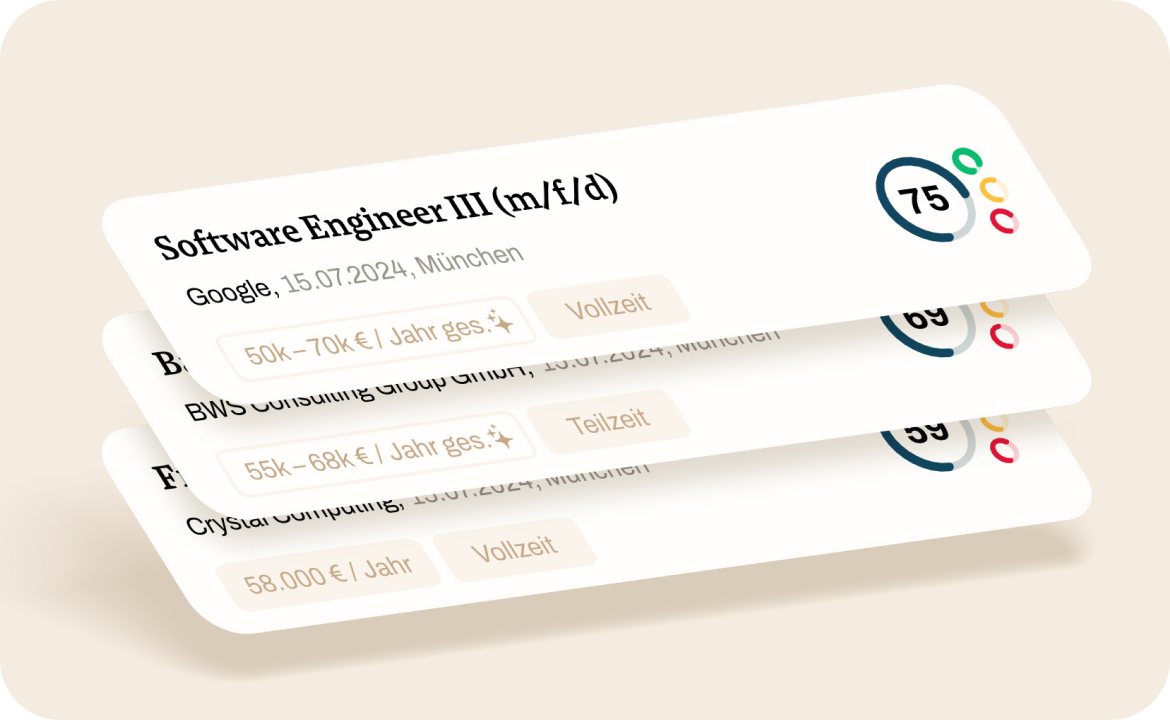 Findet Jobs, die zu dir passen.