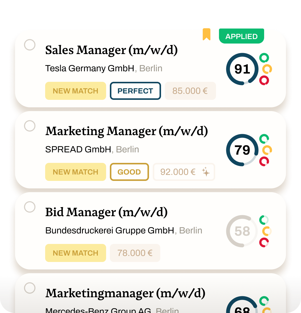 Täglich Jobs, die zu dir passen.