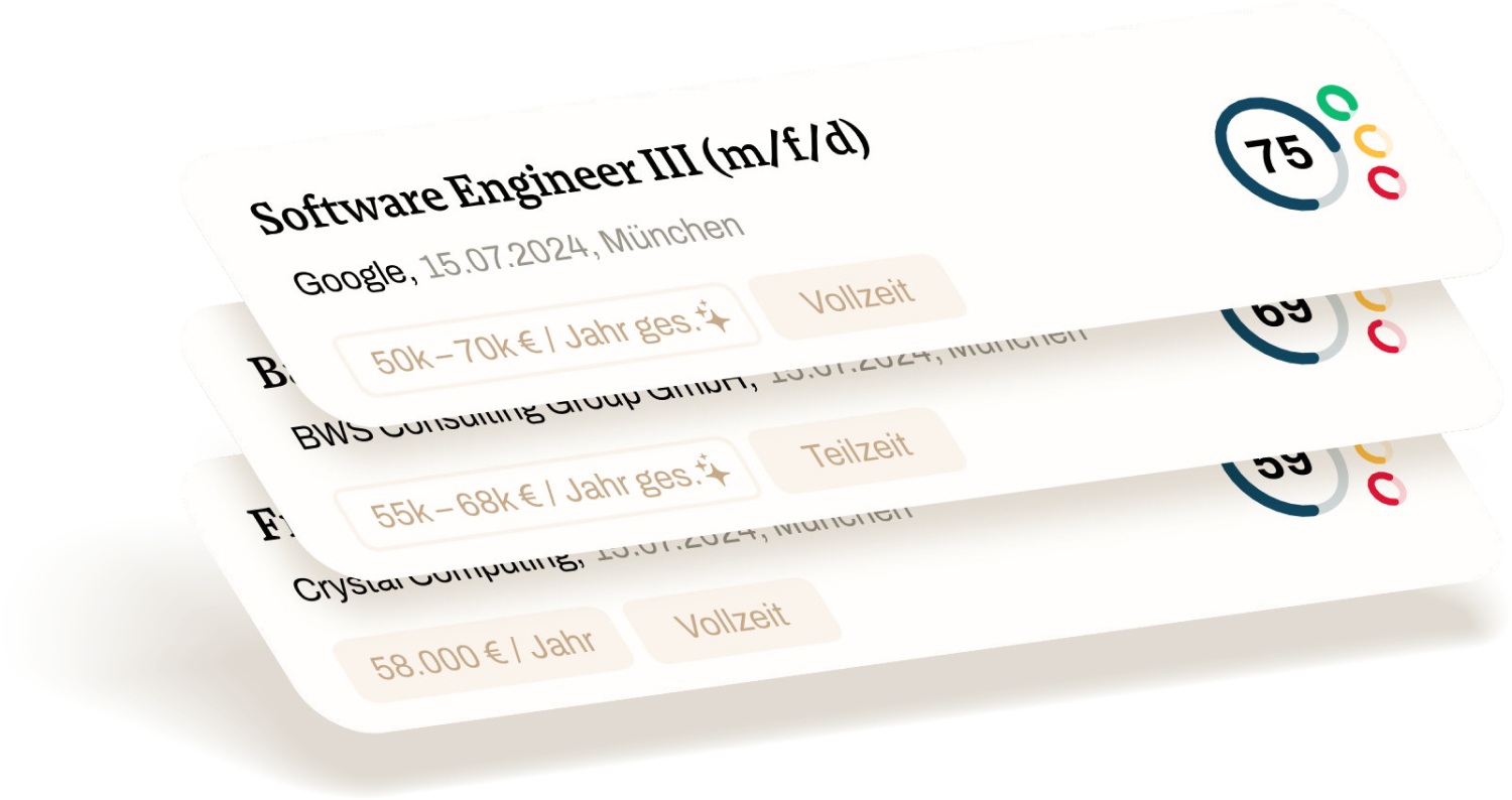 Huunt Oberfläche für KI Jobsuche und Job-Matching
