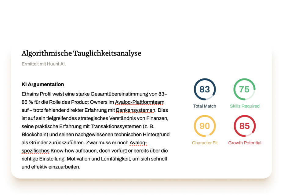 Erklärt der HR, warum Du die richtige Wahl bist.